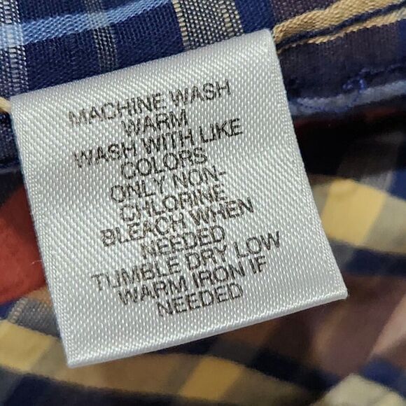 Roundtree and Yorke Men Shirt Size XL Button Down Plaid Longsleeve - Picture 9 of 9